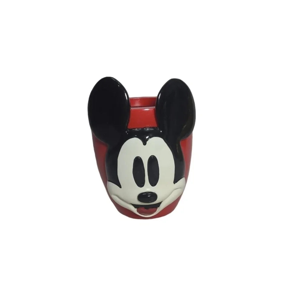 Vintage Mickey Mouse Disney 3 Oz Cup Holder Dispenser 3d Face Rare